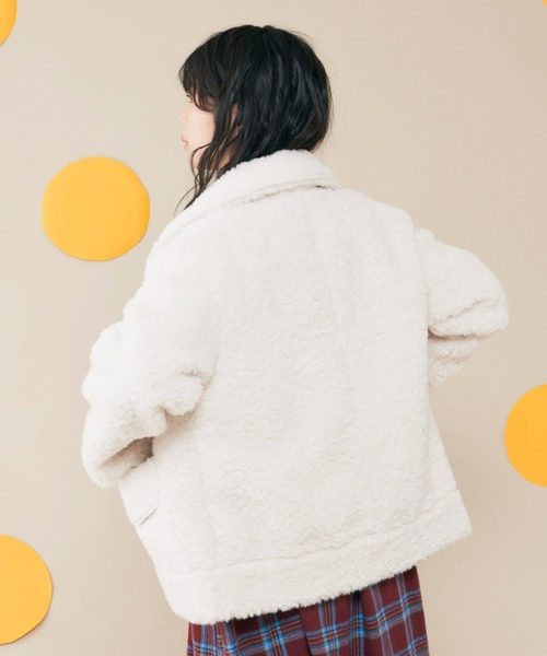 MERLOT（メルロー）の「ボアブルゾン（ブルゾン・レディース・ホワイト/ライトブルー・FREE）」の18枚目の写真