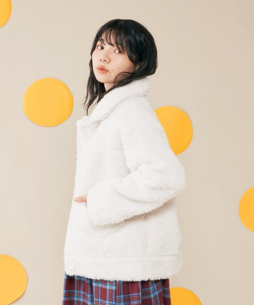 MERLOT（メルロー）の「ボアブルゾン（ブルゾン・レディース・ホワイト/ライトブルー・FREE）」の15枚目の写真