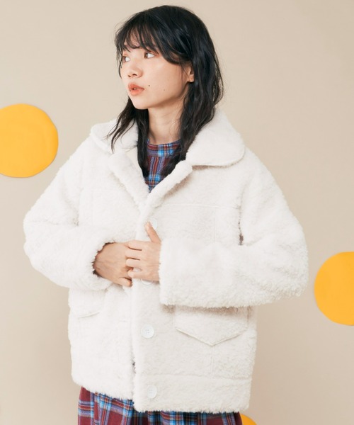 MERLOT（メルロー）の「ボアブルゾン（ブルゾン・レディース・ホワイト/ライトブルー・FREE）」の21枚目の写真