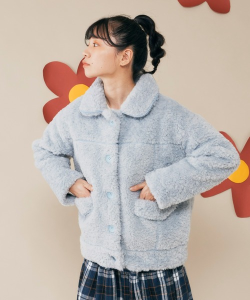 MERLOT（メルロー）の「ボアブルゾン（ブルゾン・レディース・ホワイト/ライトブルー・FREE）」の22枚目の写真