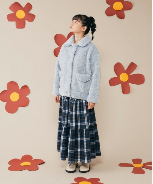 MERLOT（メルロー）の「ボアブルゾン（ブルゾン・レディース・ホワイト/ライトブルー・FREE）」の9枚目の写真