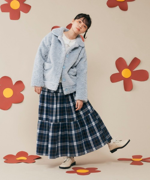 MERLOT（メルロー）の「ボアブルゾン（ブルゾン・レディース・ホワイト/ライトブルー・FREE）」の17枚目の写真