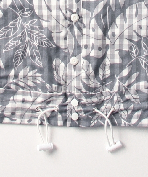 BEAMS BOY（ビームスボーイ）の「◎BEAMS BOY / 裾コード ギンガム プリント ブルゾン（ブルゾン・レディース・グレー/ブルー・ONE SIZE）」の18枚目の写真