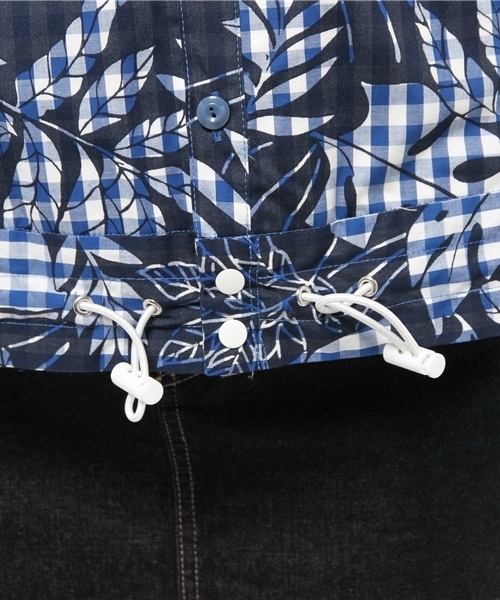 BEAMS BOY（ビームスボーイ）の「◎BEAMS BOY / 裾コード ギンガム プリント ブルゾン（ブルゾン・レディース・グレー/ブルー・ONE SIZE）」の6枚目の写真