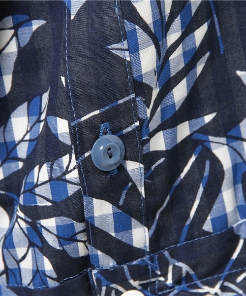 BEAMS BOY（ビームスボーイ）の「◎BEAMS BOY / 裾コード ギンガム プリント ブルゾン（ブルゾン・レディース・グレー/ブルー・ONE SIZE）」の4枚目の写真