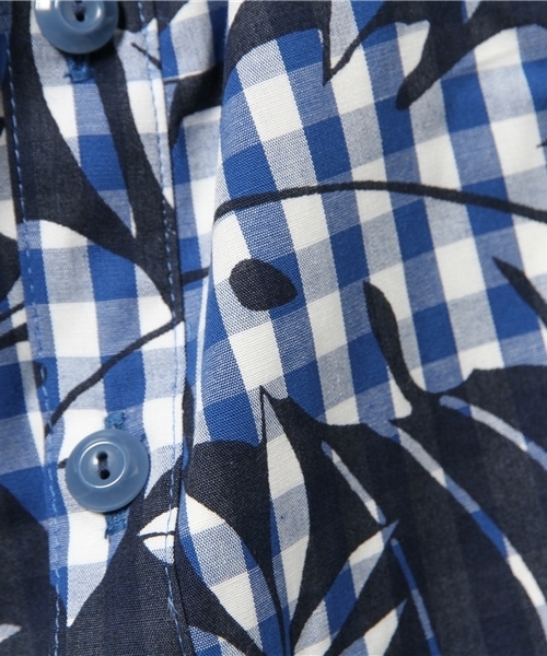 BEAMS BOY（ビームスボーイ）の「◎BEAMS BOY / 裾コード ギンガム プリント ブルゾン（ブルゾン・レディース・グレー/ブルー・ONE SIZE）」の8枚目の写真