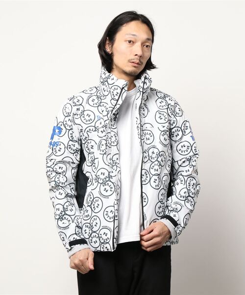 PEARLY GATES】テクノブレイン30dナイロンリップ柄＋フリース×エア