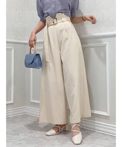 dazzlin（ダズリン）の「ハイウエストタックワイドパンツ（その他パンツ・レディース・ブラック/グリーン/アイボリー・SMALL/MEDIUM）」の13枚目の写真