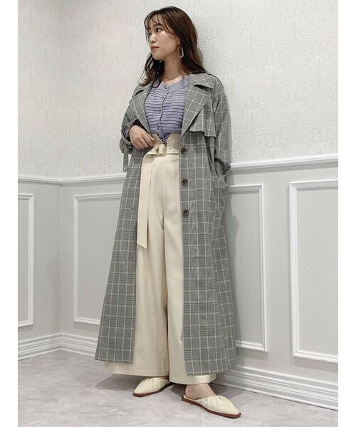 dazzlin（ダズリン）の「ハイウエストタックワイドパンツ（その他パンツ・レディース・ブラック/グリーン/アイボリー・SMALL/MEDIUM）」の9枚目の写真