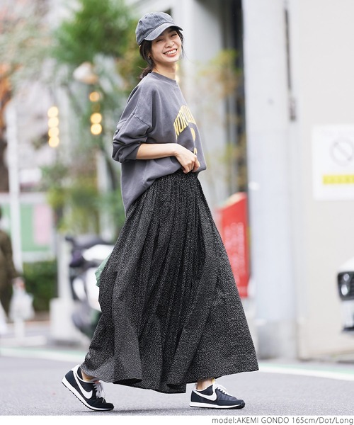 coca（coca）（コカ）の「ドットコットンボイルスカート