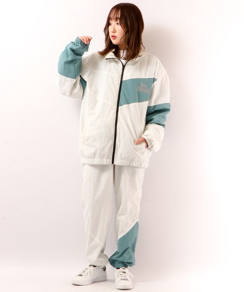 LONSDALE（ロンズデール）の「LONSDALE 裏メッシュ ナイロンワッシャー クレイジー切替 トラック ジョガーパンツ（その他パンツ・メンズ・ホワイト/ブラック/ブルーグリーン・LL/M/L）」の12枚目の写真