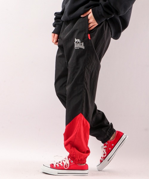 LONSDALE（ロンズデール）の「LONSDALE 裏メッシュ ナイロンワッシャー クレイジー切替 トラック ジョガーパンツ（その他パンツ・メンズ・ホワイト/ブラック/ブルーグリーン・LL/M/L）」の16枚目の写真