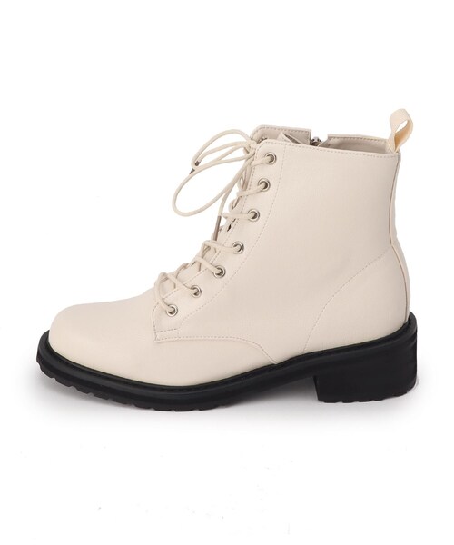 En Punto（エンプント）の「◆レースアップショートブーツ（ブーツ・レディース・ホワイト・23.0cm/24.0cm）」の3枚目の写真