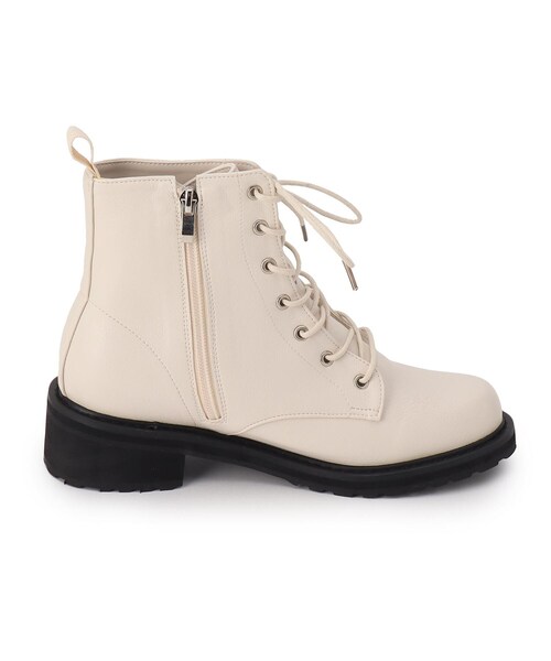 En Punto（エンプント）の「◆レースアップショートブーツ（ブーツ・レディース・ホワイト・23.0cm/24.0cm）」の4枚目の写真