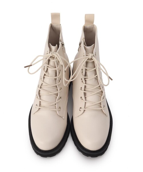 En Punto（エンプント）の「◆レースアップショートブーツ（ブーツ・レディース・ホワイト・23.0cm/24.0cm）」の6枚目の写真