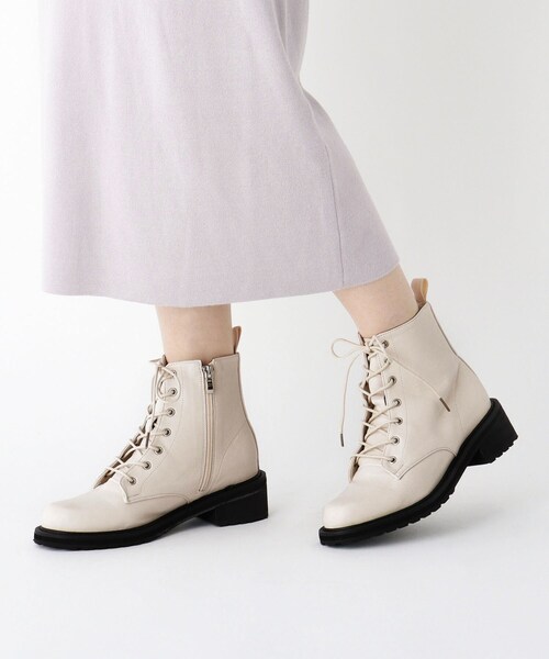 En Punto（エンプント）の「◆レースアップショートブーツ（ブーツ・レディース・ホワイト・23.0cm/24.0cm）」の8枚目の写真