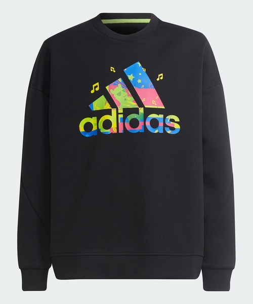 adidas（アディダス）の「adidas × レゴ VIDIYO クルーネック スウェットシャツ / アディダス（キッズ/子供用）（スウェット・キッズ・ホワイト×グリーン/ブラック×ブルー・130/140/150/160）」の2枚目の写真