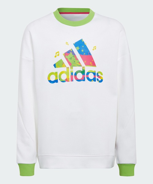 adidas（アディダス）の「adidas × レゴ VIDIYO クルーネック スウェットシャツ / アディダス（キッズ/子供用）（スウェット・キッズ・ホワイト×グリーン/ブラック×ブルー・130/140/150/160）」の6枚目の写真