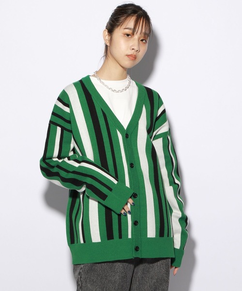 PBLIM（ページボーイリム）の「【PAGEBOYLIM】マルチストライプカーデ（カーディガン/ボレロ・レディース・グレー系その他/グリーン系その他/ブルー系その他・FREE）」の11枚目の写真