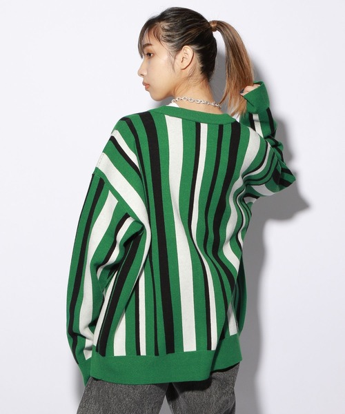 PBLIM（ページボーイリム）の「【PAGEBOYLIM】マルチストライプカーデ（カーディガン/ボレロ・レディース・グレー系その他/グリーン系その他/ブルー系その他・FREE）」の14枚目の写真