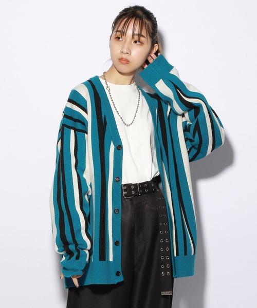 PBLIM（ページボーイリム）の「【PAGEBOYLIM】マルチストライプカーデ（カーディガン/ボレロ・レディース・グレー系その他/グリーン系その他/ブルー系その他・FREE）」の18枚目の写真