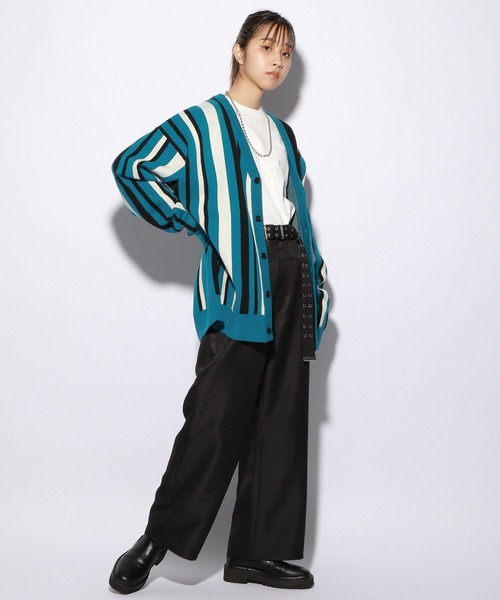 PBLIM（ページボーイリム）の「【PAGEBOYLIM】マルチストライプカーデ（カーディガン/ボレロ・レディース・グレー系その他/グリーン系その他/ブルー系その他・FREE）」の12枚目の写真