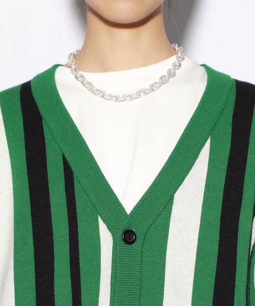PBLIM（ページボーイリム）の「【PAGEBOYLIM】マルチストライプカーデ（カーディガン/ボレロ・レディース・グレー系その他/グリーン系その他/ブルー系その他・FREE）」の10枚目の写真