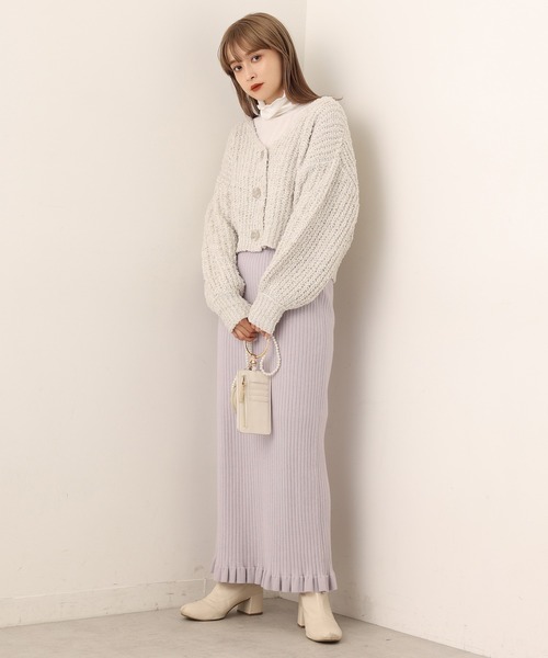 one after another NICE CLAUP（ワンアフターアナザーナイスクラップ）の「これがあるだけで旬なスタイリングに。キラキラハイネックトップス（Tシャツ/カットソー・レディース・ブラック/グレー/オフホワイト/ピンク・FREE）」の12枚目の写真