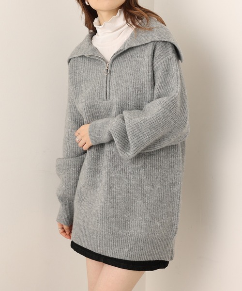 one after another NICE CLAUP（ワンアフターアナザーナイスクラップ）の「これがあるだけで旬なスタイリングに。キラキラハイネックトップス（Tシャツ/カットソー・レディース・ブラック/グレー/オフホワイト/ピンク・FREE）」の17枚目の写真