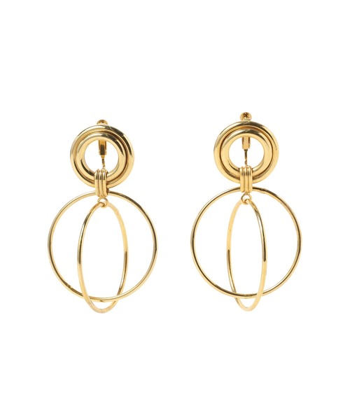 Ray BEAMS（レイビームス）の「RBS / デッドストック サークル リング イヤリング（イヤリング・レディース・ゴールド・ONE SIZE）」の2枚目の写真