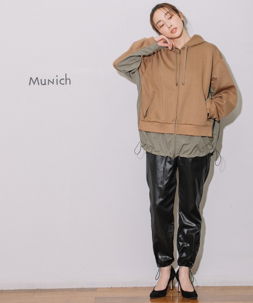 Munich(ミューニック)の「ダンボール×ナイロンクロスドッキングブルゾン(その他アウター・レディース・キャメル/カーキ/ブラック・FREE)」の4枚目の写真
