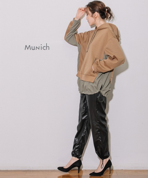 Munich(ミューニック)の「ダンボール×ナイロンクロスドッキングブルゾン(その他アウター・レディース・キャメル/カーキ/ブラック・FREE)」の5枚目の写真