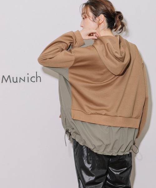 Munich(ミューニック)の「ダンボール×ナイロンクロスドッキングブルゾン(その他アウター・レディース・キャメル/カーキ/ブラック・FREE)」の9枚目の写真
