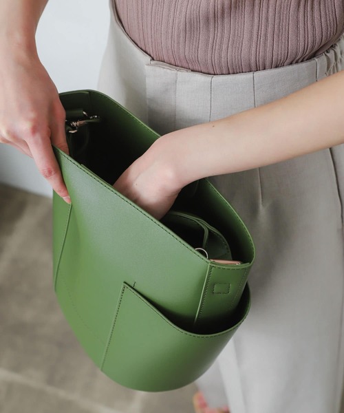 SENSE OF PLACE by URBAN RESEARCH（センスオブプレイスバイアーバンリサーチ）の「2WAYアウトポケットミニトートバッグ（トートバッグ・レディース・ブラック/ベージュ/オリーブ/グリーン/イエロー/ベージュ系その他・ONE）」の12枚目の写真