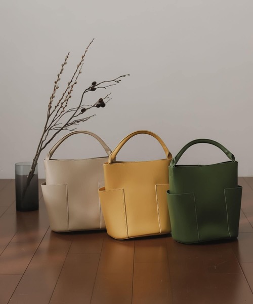 SENSE OF PLACE by URBAN RESEARCH（センスオブプレイスバイアーバンリサーチ）の「2WAYアウトポケットミニトートバッグ（トートバッグ・レディース・ブラック/ベージュ/オリーブ/グリーン/イエロー/ベージュ系その他・ONE）」の20枚目の写真