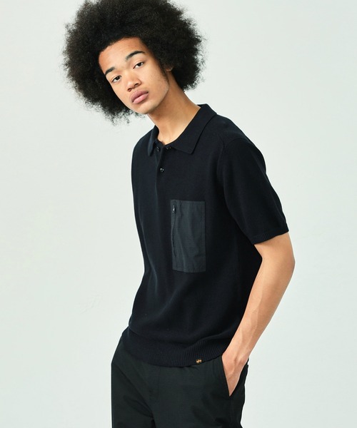 Alpha Industries(アルファインダストリーズ)の「<自宅洗濯可能>CORDURA ニットポロシャツ(ポロシャツ・メンズ・ブラック/ネイビー・MEDIUM/LARGE/X-LARGE)」の18枚目の写真