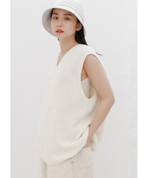WHIMSIC | 【WHIMSIC】Vネックニットベスト(ベスト)