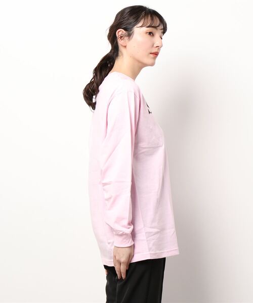 Q（キュー）の「SUERTUE ロンT（Tシャツ/カットソー・レディース・ホワイト/ベビーピンク・MEDIUM）」の3枚目の写真