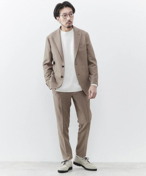 MEN'S MELROSE（メンズメルローズ）の「リランチェブッチャーストレッチテーパードパンツ（スラックス・メンズ・ベージュ/ネイビー/グレー・S/M/L/LL）」の6枚目の写真