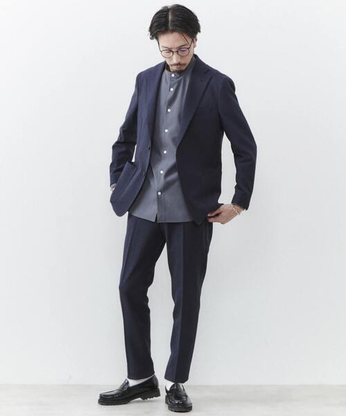 MEN'S MELROSE（メンズメルローズ）の「リランチェブッチャーストレッチテーパードパンツ（スラックス・メンズ・ベージュ/ネイビー/グレー・S/M/L/LL）」の4枚目の写真