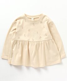 【HAPPY PRICE】チューリップ柄切り替えペプラムTシャツ