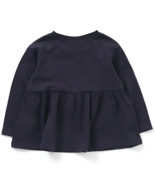 apres les cours（アプレレクール）の「【HAPPY PRICE】チューリップ柄切り替えペプラムTシャツ（Tシャツ/カットソー・キッズ・ライトインディゴブルー/アイボリー/オレンジ/サックスブルー/ラベンダー・130/140/80/90/100/110/120）」の14枚目の写真