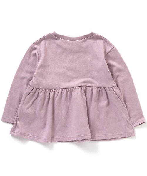 apres les cours（アプレレクール）の「【HAPPY PRICE】チューリップ柄切り替えペプラムTシャツ（Tシャツ/カットソー・キッズ・ライトインディゴブルー/アイボリー/オレンジ/サックスブルー/ラベンダー・130/140/80/90/100/110/120）」の12枚目の写真