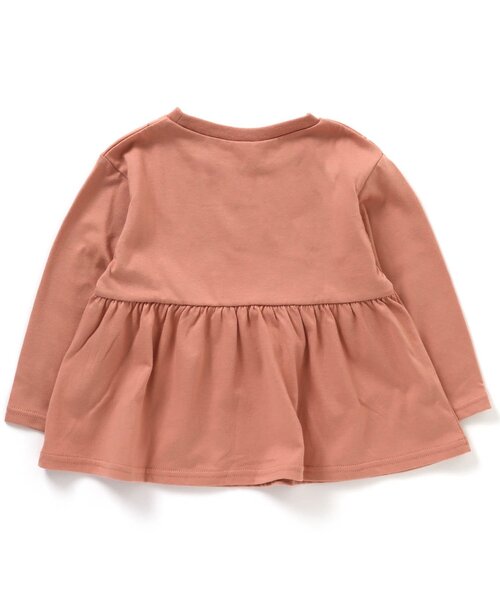 apres les cours（アプレレクール）の「【HAPPY PRICE】チューリップ柄切り替えペプラムTシャツ（Tシャツ/カットソー・キッズ・ライトインディゴブルー/アイボリー/オレンジ/サックスブルー/ラベンダー・130/140/80/90/100/110/120）」の11枚目の写真