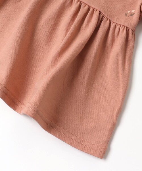 apres les cours（アプレレクール）の「【HAPPY PRICE】チューリップ柄切り替えペプラムTシャツ（Tシャツ/カットソー・キッズ・ライトインディゴブルー/アイボリー/オレンジ/サックスブルー/ラベンダー・130/140/80/90/100/110/120）」の7枚目の写真