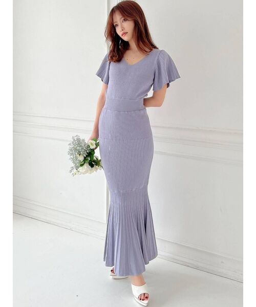 マルティニーク　ネイビー フレアスリーブ ニットワンピース martinique(マルティニーク) | コーディネートファイルズ詳細