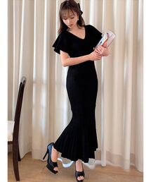 RESEXXY | フレアスリーブマーメイドニットワンピース(ワンピース)