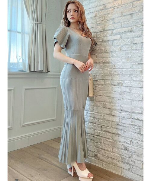 RESEXXY（リゼクシー）の「フレアスリーブマーメイドニットワンピース（ワンピース・レディース・ブラック/ベージュ/ブルー/グリーン・FREE）」の16枚目の写真