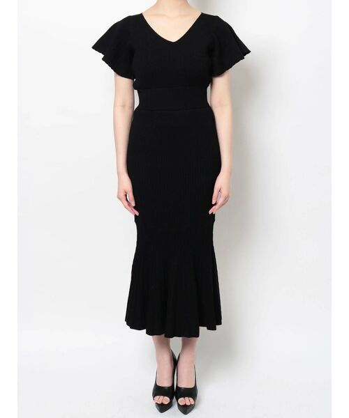 RESEXXY（リゼクシー）の「フレアスリーブマーメイドニットワンピース（ワンピース・レディース・ブラック/ベージュ/ブルー/グリーン・FREE）」の21枚目の写真