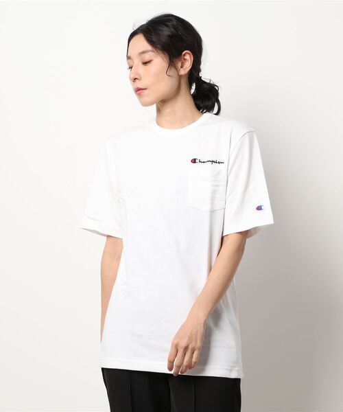 Champion（チャンピオン）の「【W】【it】【UT15】【CHAMPION】HERITAGE POCKET TEE（Tシャツ/カットソー・レディース・ホワイト/ブラック・SMALL/MEDIUM）」の11枚目の写真